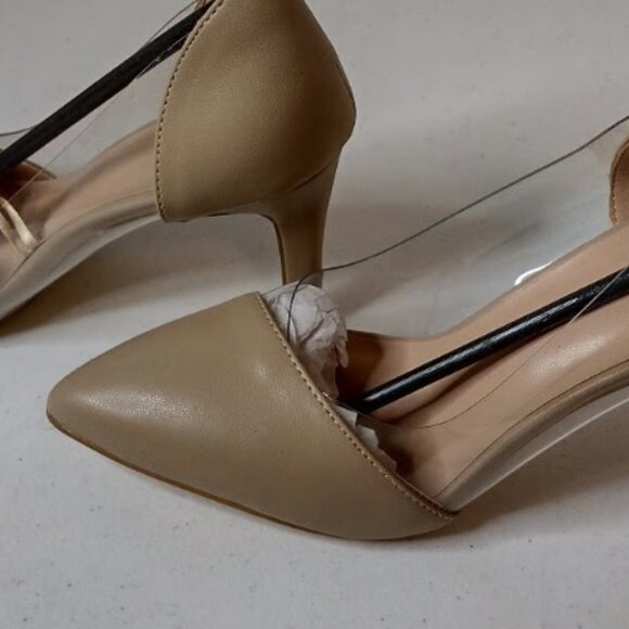 MySoft Women's High Heel Clear Sides Pumps Pointed Toe Slip On Sz 6 (SS1) - Picture 4 of 7